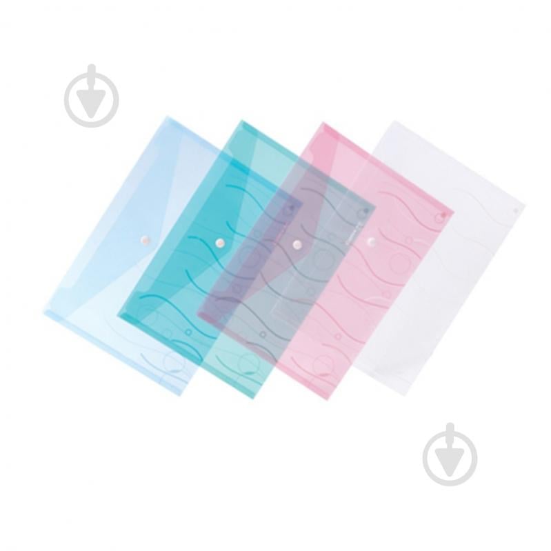 Папка-конверт на кнопці А4 прозора синя A1707-BL Comix - фото 1 Папка-конверт на кнопці А4 прозора синя A1707-BL Comix - фото 1