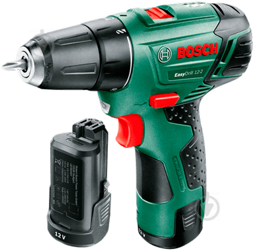 Шуруповерт аккумуляторный Bosch EasyDrill 12-2 060397290X - фото 1