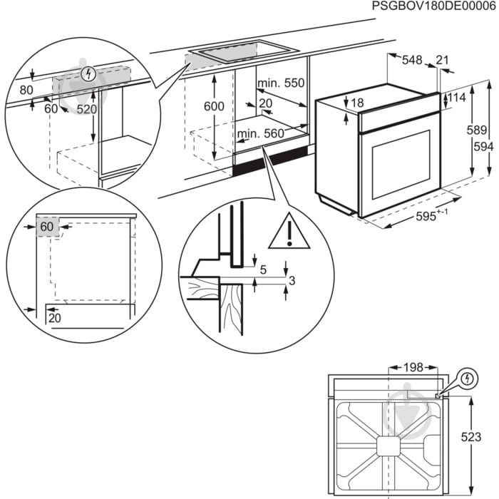 Духовой шкаф electrolux eob53311ax