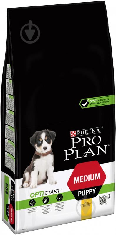 Корм для средних пород Pro Plan Pro Plan Puppy Medium с курицей 12 кг 12 кг - фото 1