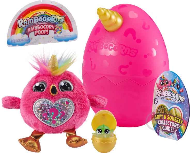 Игрушка-сюрприз Zuru в яйце Rainbocorn-B серия Sparkle Heart Surprise 17,6 см разноцветный 9204B - фото 5