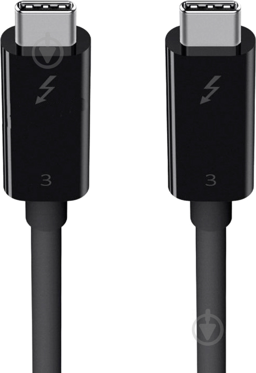 Кабель Belkin Lightning – USB 2 м черный (F2CD085BT2M-BLK) Thunderbolt 3 Cable USB-C to USB-C - фото 1