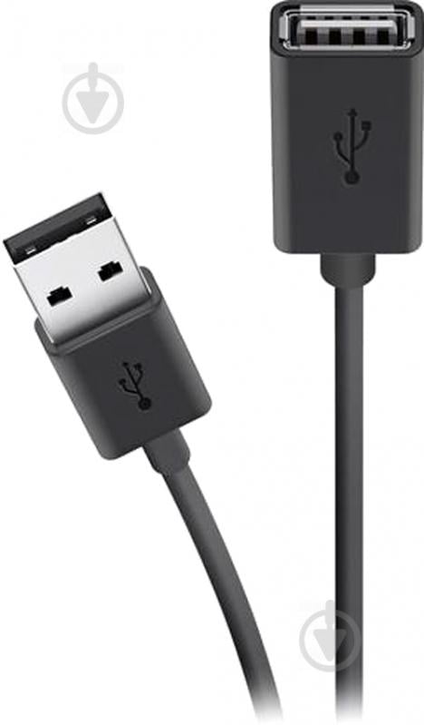 Кабель Belkin USB Am – USB Af 1.8 м черный (F3U153BT1.8M) USB 2.0 AM/AF EXT - фото 1