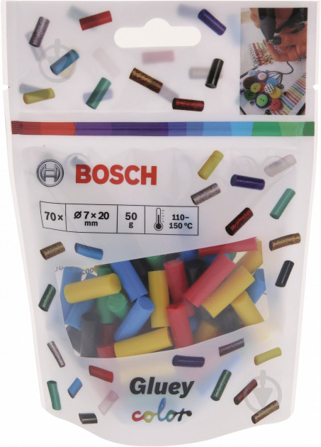 Стержни клеевые Bosch для Gluey цветные 7 мм 70 шт. 2608002005 - фото 2