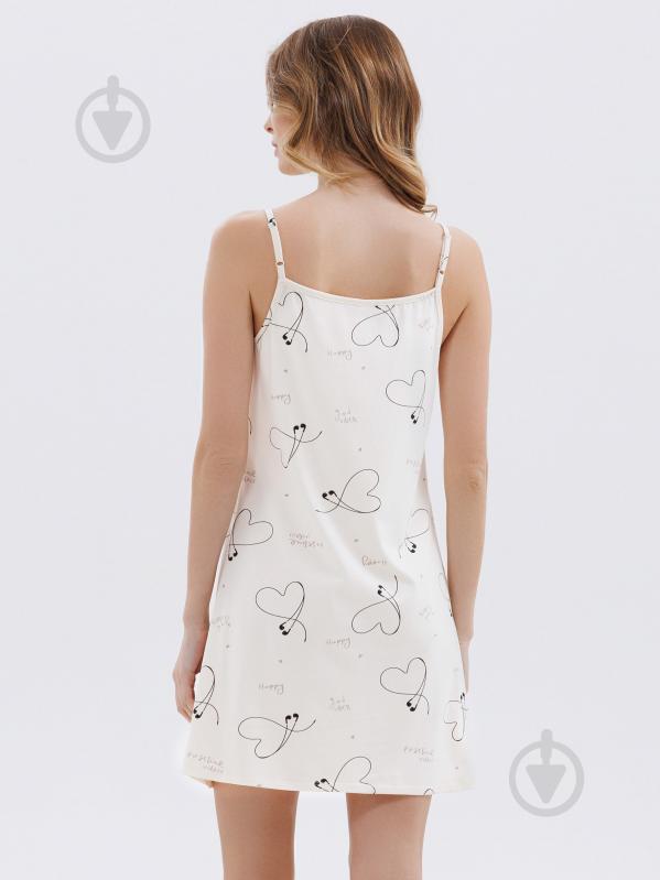 Нічна сорочка Roksana LOVETONE №1577/16307 р.XS бежевий із малюнком - фото 2
