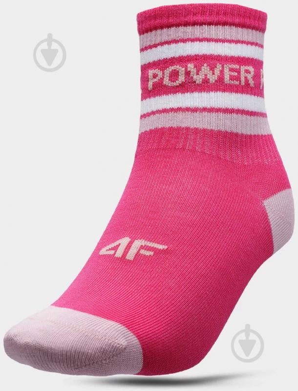 Шкарпетки 4F SOCKS CAS F100 (2PACK) 4FJSS23USOCF100-90S р.32-35 рожевий 2 пари шт. - фото 2