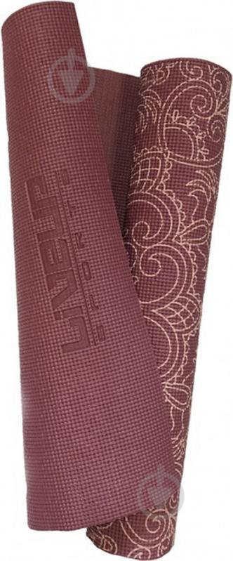 Килимок для йоги LiveUp Printed Yoga Mat LS3231C-06r 1730х610х6 мм бордовий - фото 1