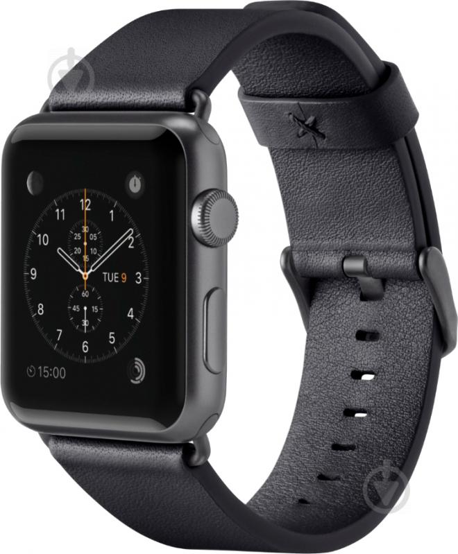 Ремінець Belkin Classic Leather Band for Apple Watch (38mm) black F8W731btC00 - фото 2