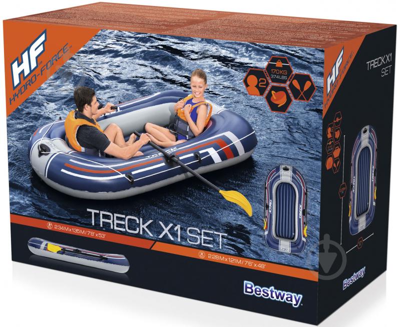 Лодка надувная Bestway Treck X1 61083 32 см - фото 10