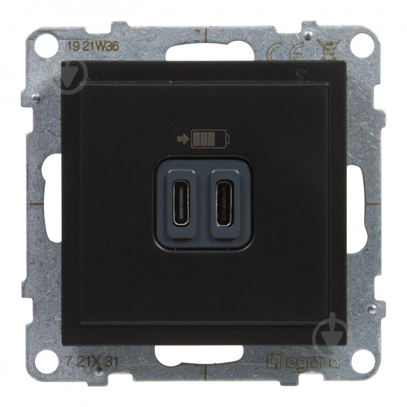 Розетка USB Legrand Suno IP20 черный 721431 - фото 2