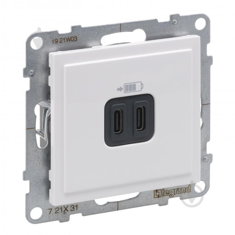 Розетка USB Legrand Suno IP20 белый 721131 - фото 1