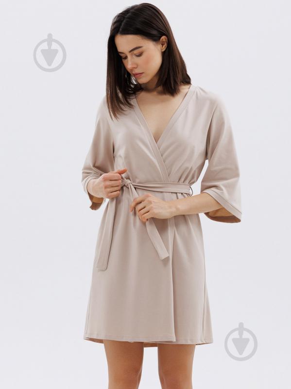 Халат жіночий Roksana LOVETONE №1770/16307 р. XL бежевий №1770 - фото 2