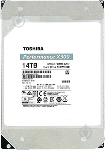 Жорсткий диск TOSHIBA X300 16 ТБ 3,5" SATA (HDWR31GUZSVA) - фото 2