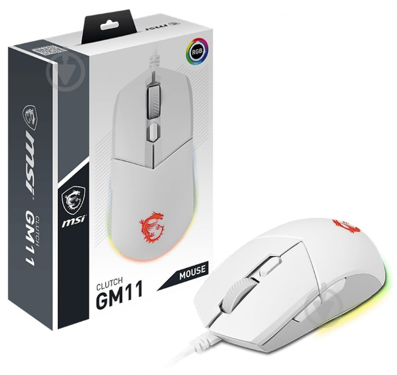 Мышь MSI Clutch GM11 White (CLUTCH_GM11_WHITE) - фото 4