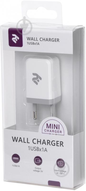 Мережевий зарядний пристрій 2E Wall Charger USB 1A - фото 4