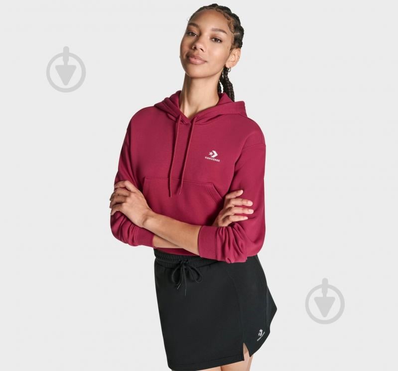 Джемпер Converse STAR CHEVRON HOODIE CVW5K527-M1Z р.S бордовий - фото 1 Джемпер Converse STAR CHEVRON HOODIE CVW5K527-M1Z р.S бордовий - фото 1