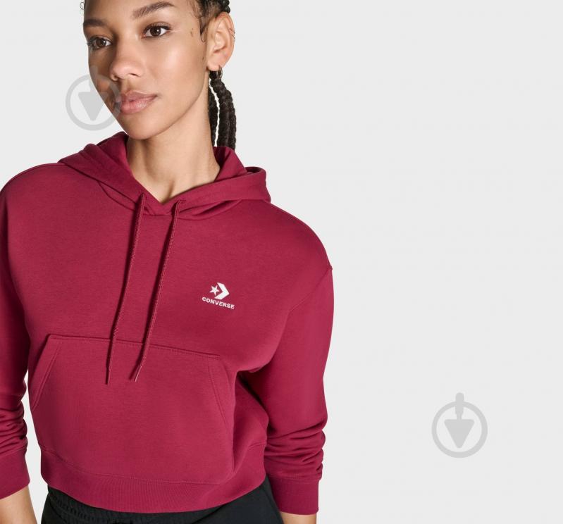 Джемпер Converse STAR CHEVRON HOODIE CVW5K527-M1Z р.S бордовий - фото 3 Джемпер Converse STAR CHEVRON HOODIE CVW5K527-M1Z р.S бордовий - фото 3