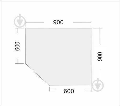 Угловой сегмент LuxeForm SP 800 900x900x28 мм эванс - фото 3 Угловой сегмент LuxeForm SP 800 900x900x28 мм эванс - фото 3