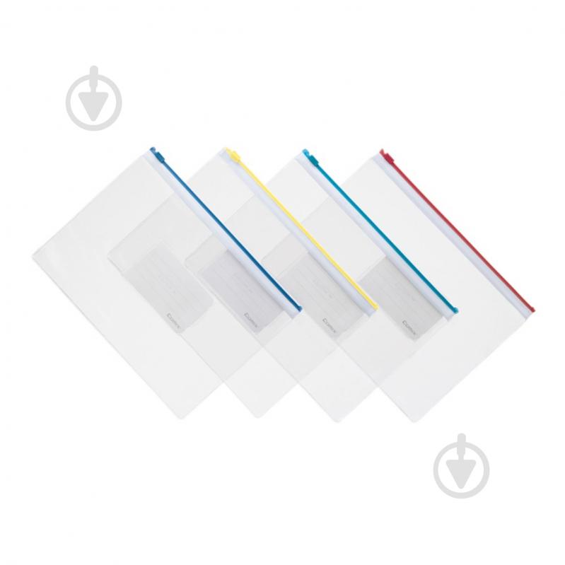 Папка-конверт на блискавці А5 прозора асорті F54 Comix - фото 1 Папка-конверт на блискавці А5 прозора асорті F54 Comix - фото 1