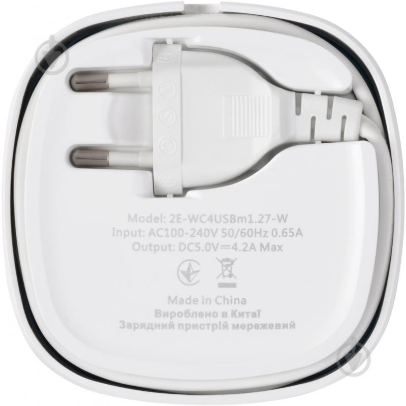 Сетевое зарядное устройство 2E Wall Charger 4xUSB 4.2A - фото 3