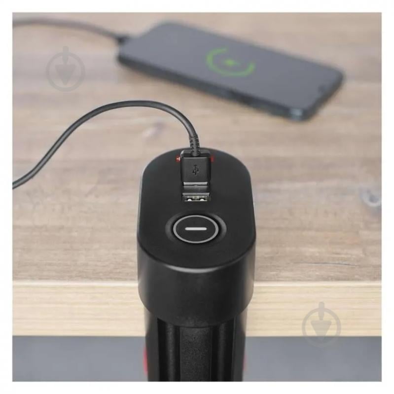 Удлинитель с выключателем Emos 16A 3680Вт 2USB-A /1USB-C быстрая зарядка із заземленням 3 гн. черный 1,5 м P1321PD - фото 4