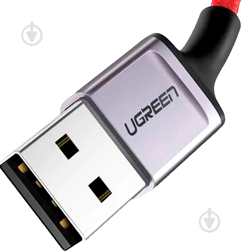 Кабель UGREEN US505 USB 2.0 to Type-C 6A Aluminium Alloy Cable 1 м red (20527) - фото 2