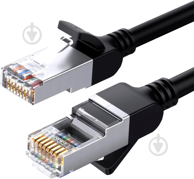 Патч-корд UGREEN NW101 Cat 6 U/UTP Pure Copper Ethernet Flat Cable 50187 5 м черный - фото 1