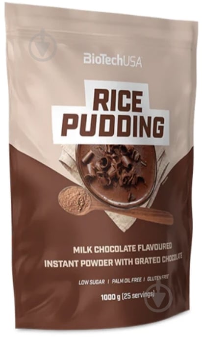 Пудинг BioTechUSA Rice Pudding Milk-chocolate 1000 г - фото 1