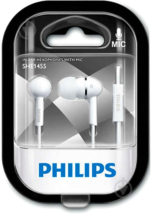 Навушники Philips 1455WT white SHE1455WT - фото 2