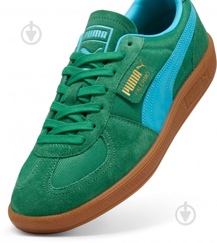 Кеди чоловічі демісезонні Puma Palermo Vintage Update 40136401 р.44,5 зелені - фото 4