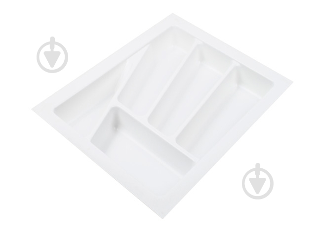 Лоток для столових приборів Verso 330x430x40 мм фасад 400 мм пластиковий білий - фото 1