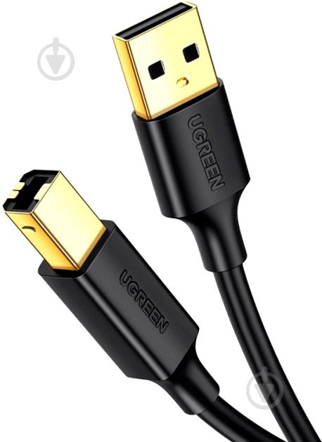 Кабель UGREEN US135 USB 2.0 AM to BM Print Cable 2 м black (20847) - фото 2