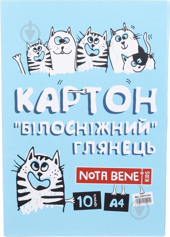 Набір білого картону Білосніжний 10 аркушів Nota Bene - фото 1