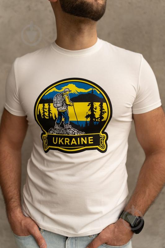 Футболка LOGOS-Tac с нанесением Ukraine travel 04-09-00-0061 р.3XL молочный - фото 2