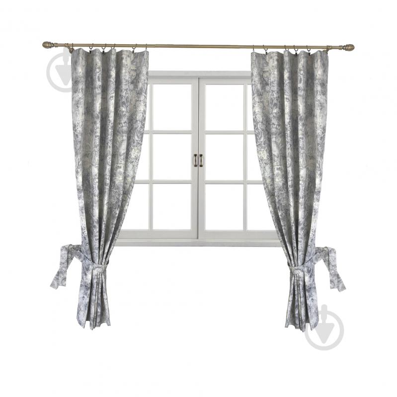 Комплект штор PARIS Вензель графит La Nuit - фото 1 Комплект штор PARIS Вензель графит La Nuit - фото 1