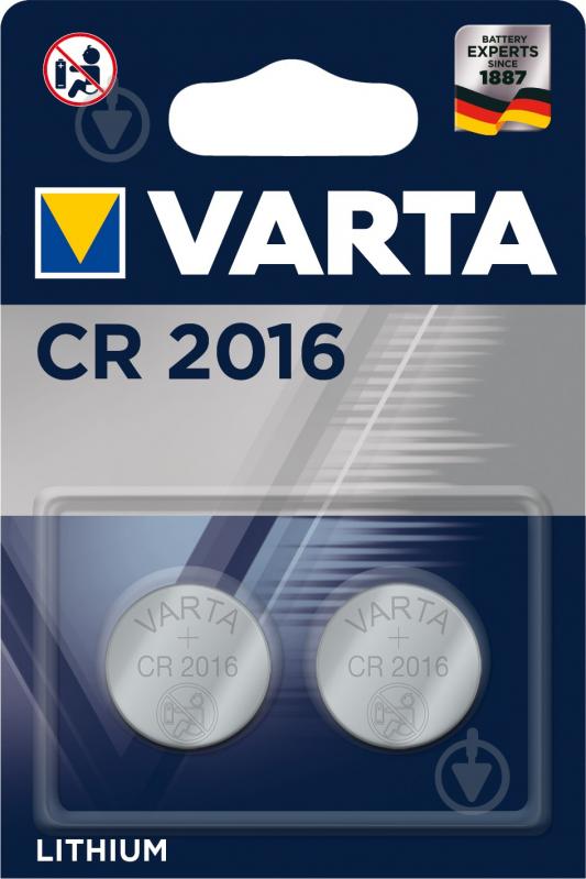 Батарейка Varta BLI 2 lithium CR2016/CR 2 шт. - фото 2