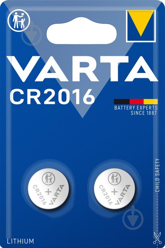 Батарейка Varta BLI 2 lithium CR2016/CR 2 шт. - фото 1