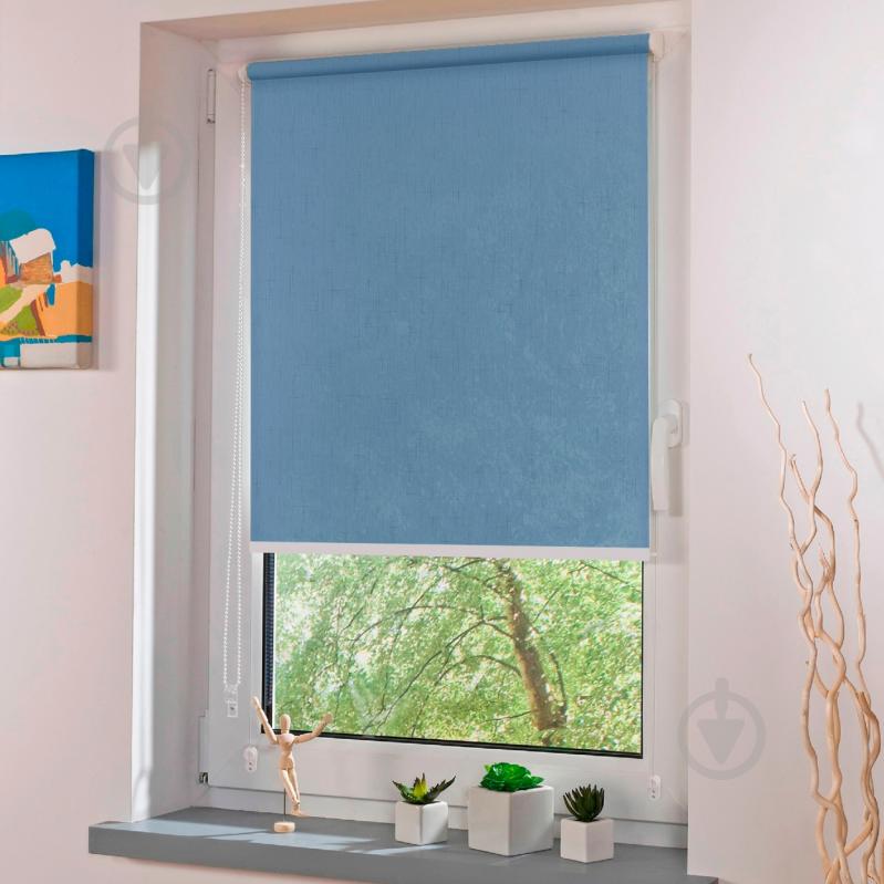 Ролета мини Rollotex LEN с фиксацией под наклон 80x150 см синяя - фото 2 Ролета мини Rollotex LEN с фиксацией под наклон 80x150 см синяя - фото 2