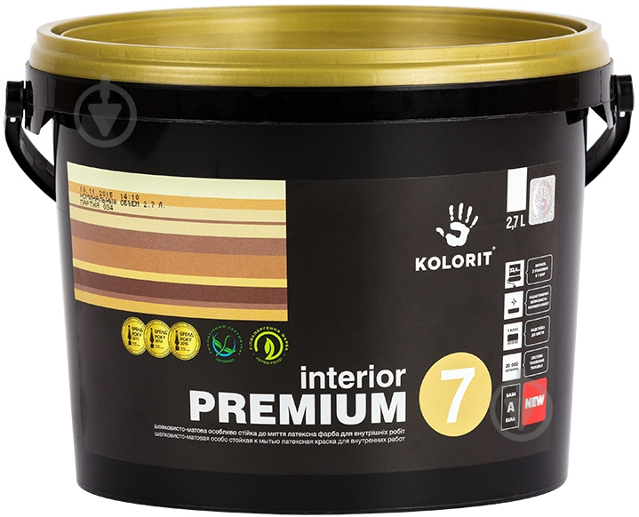 ᐉ  Kolorit Interior Premium 7 белый 3 л 3,5 кг • Купить в е .