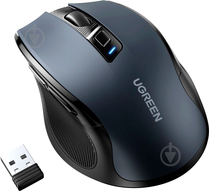 Мышка беспроводная UGREEN MU006 Ergonomic Wireless Mouse 2.4G 4000DPI Silence Design blue (90545) - фото 1