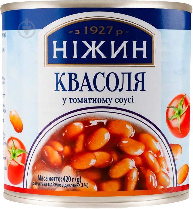 Квасоля ТМ Ніжин у томатному соусі 420 г - фото 1