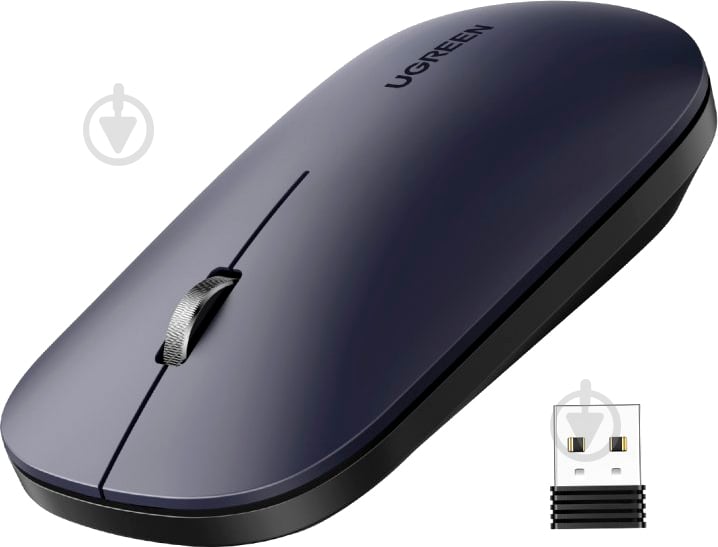 Мишка бездротова UGREEN MU001 Portable Wireless Mouse black (90372) - фото 1