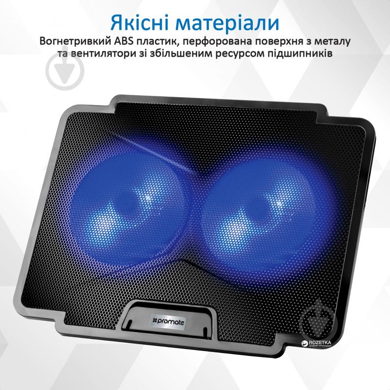 Підставка для ноутбука Promate Airbase-1 Black (airbase-1.black) - фото 6