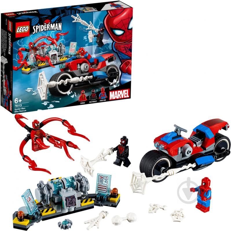 Конструктор LEGO Super Heroes Marvel Порятунок на мотоциклі з Людиною-Павуком 76113 - фото 2