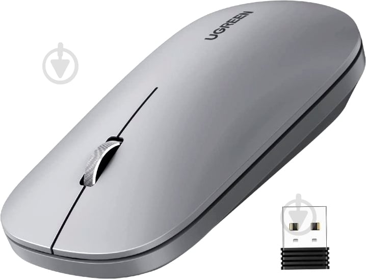 Мышка беспроводная UGREEN MU001 Portable Wireless Mouse gray (90373) - фото 1