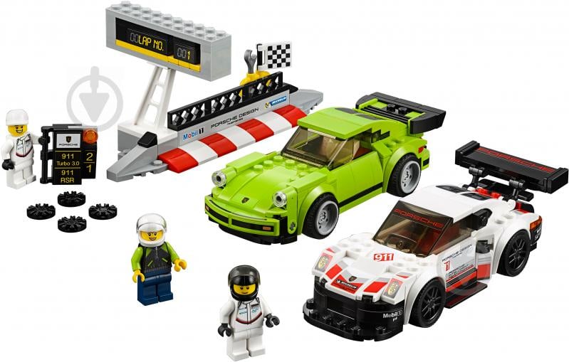 Конструктор LEGO Speed Champions Porsche 911 RSR и 911 Turbo 3.0 75888 - фото 3