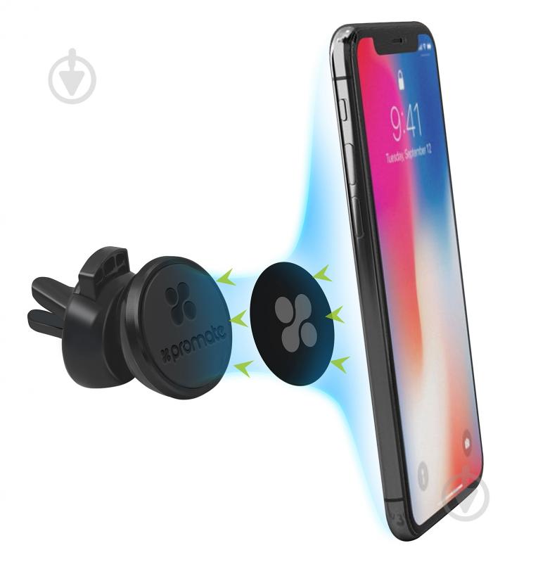 Держатель магнитный Promate VentGrip черный - фото 5