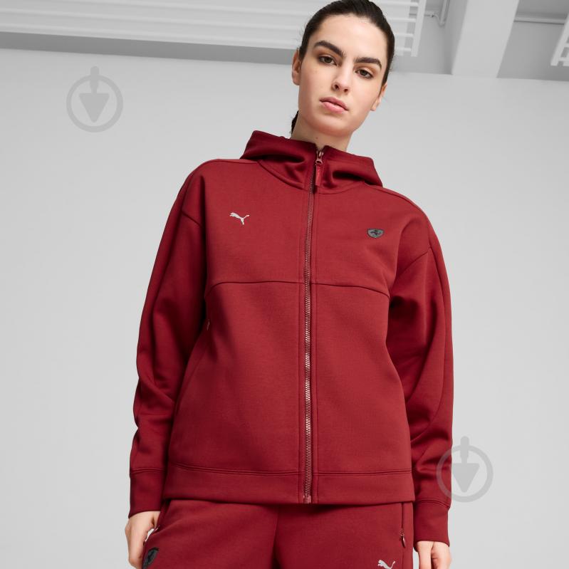 Джемпер Puma FERRARI STYLE HOODED SWEAT JACKET WMN 62709905 р.L червоний - фото 3