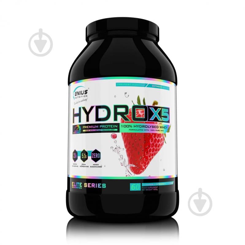 Протеїн Genius Nutrition Hydro-X5 полуниця 1800 г - фото 1