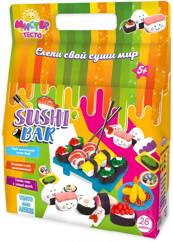 Набір для ліплення Strateg Містер тісто - sushi bar - фото 1 Набір для ліплення Strateg Містер тісто - sushi bar - фото 1
